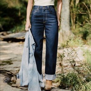 IMOGENE + WILLIE CATHERINE HIGH WAISTED WORK JEANS INDIGO SELVAGE RINSE